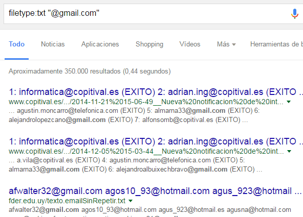 comando filetype Operador filetype